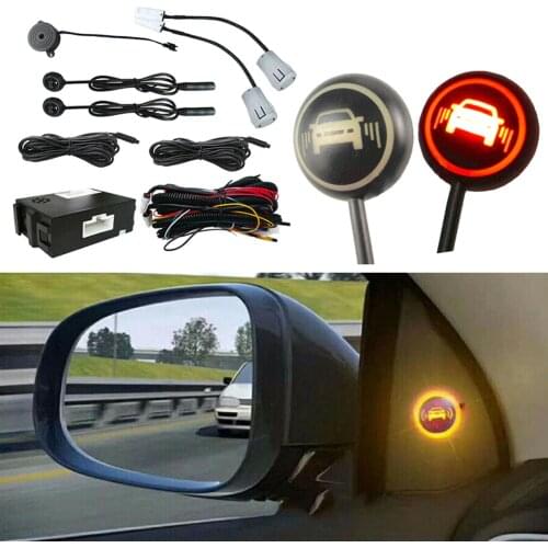 Car Blind Spot Monitoring System Ultrasonic Sensor Distance Assist Lane Changing Tool Blind Spot Mirror Radar Detection System