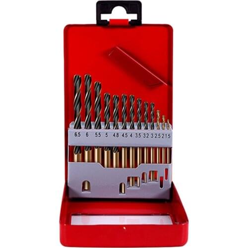 Twist Drill Set Iron Box Drill Bit 13-Piece Punch Drill Bit Electric Drill Bit