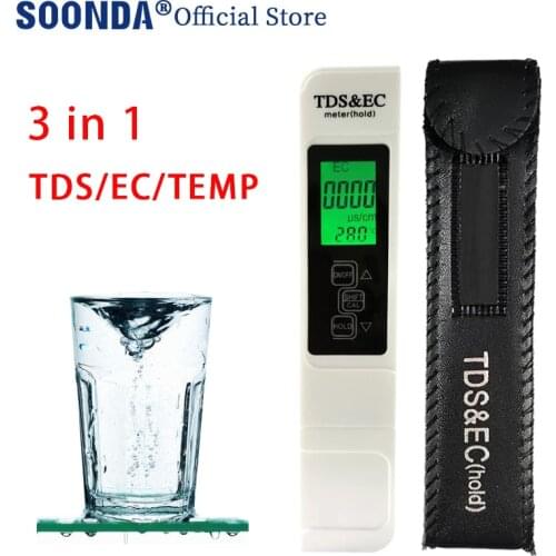 3 In 1 TDS EC Temperature Tester TDS Meter pen Water Quality Measurement TDS&EC Meter