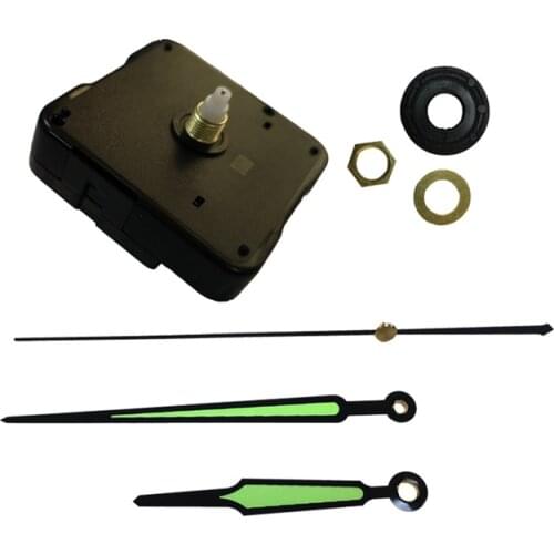 Shaft 13mm Creative Luminous hands Silent large wall Quartz Clock Movement Mechanism Repair Tool Parts Kit DIY Set With Hook