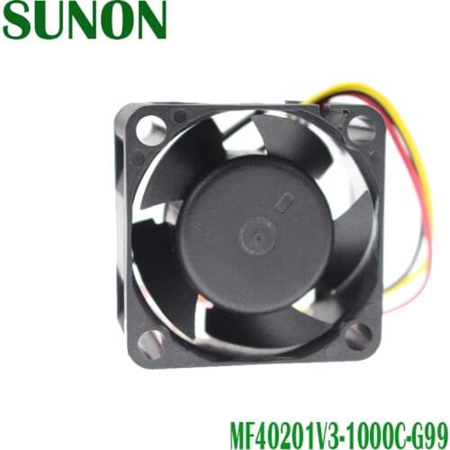 SUNON cooling fan 40mm MF40201V3-1000C-G99 40*40*20mm DC 12V 0.50W 3Line 5000RPM Line length 350mm