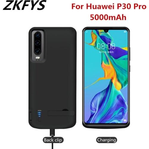ZKFYS 5000mAh Powerbank Case For Huawei P30 Pro Battery Case Fast Charging Power Bank Case External Battery Charger Cover