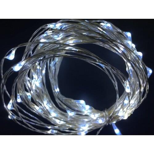 33Ft 10M 100Leds Waterproof Battery Operated moon vane LED String Fairy light w/Remote Control silver copper wire Xmas Wedding