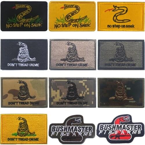Embroidery Don't Step on Me I Don't Step on Snakes Funny Meme Snake Badge Military Combat Outdoor Sports Patch Backpack Applique