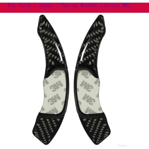 2PCS Quality Carbon Fiber DSG Steering Wheel Shift Paddle Shifter For Ford / sharp / Taurus Mondeo Lincoln MKZ 2013-2017
