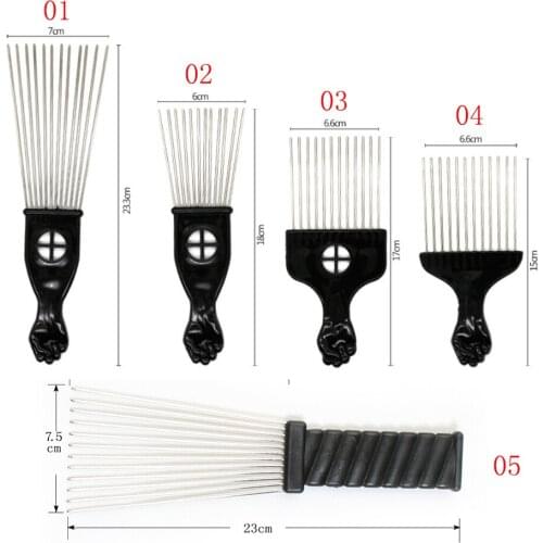 Xtrend 1pcs Hot Fashion Black Fine-tooth Comb Metal Pin Anti-static Hair Style Comb Hair Styling Beauty Tools