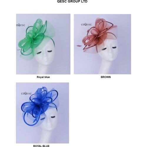 Ladies formal dress hat crin fascinator feather hair accessory sinamay base for Kentucky Derby,Ascot Races,Melbourne,Wedding