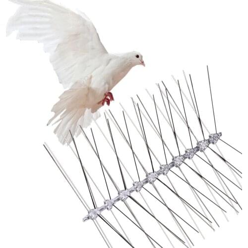 1/6PCs Bird Repeller Plastic Stainless Steel Bird Spikes Anti Bird /Pigeon Pest Control Bird Repellent Garden Supplies 25CM