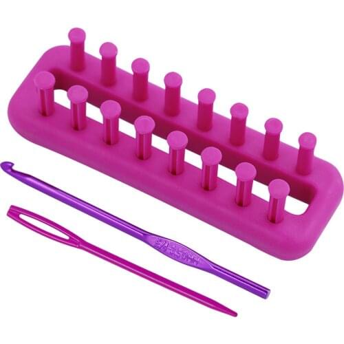 1Set Rectangle Scarf Knitting Loom Kit Set Sewing Needle Scarves DIY Craft Hand Made Tool Scarf and Socks Weaving Tool