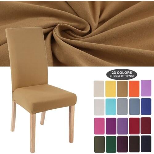 Solid Color Home Chair Cover Spandex Stretch Elastic Slipcovers Chair Covers For Kitchen Dining Room Wedding Banquet Hotel 1Pcs