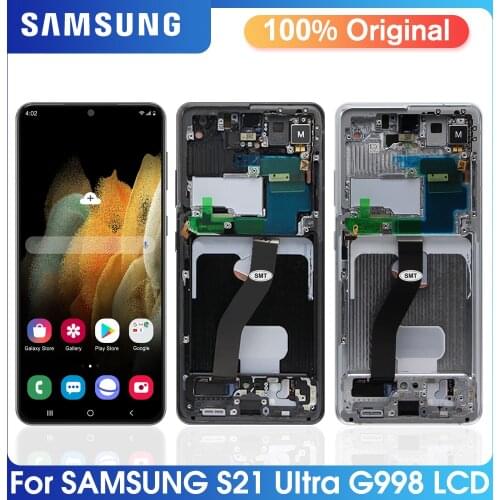 AMOLED Display For Samsung Galaxy S21 Ultra 5G LCD 6.8" Touch Screen Digitizer For Samsung s21Ultra LCD G998B with Frame