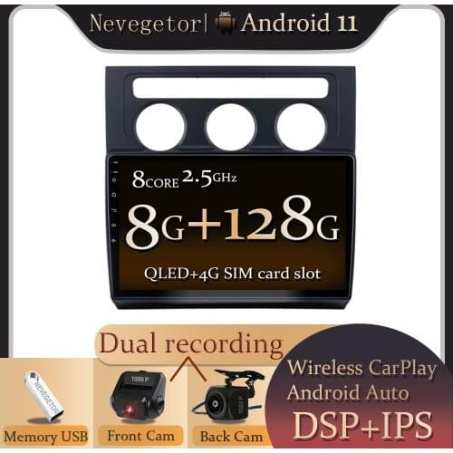 1280*720 IPS DSP Autoradio Android 11 For Volkswagen Touran 1 2003-2010 Car Radio Multimedia Video Player GPS Navigation BT