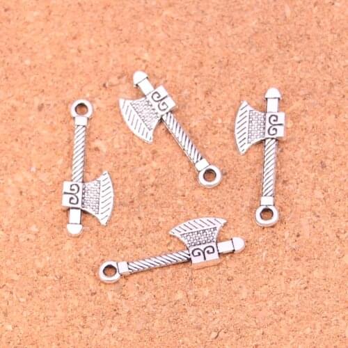 133Pcs Antique Silver Plated ax tomahawk Charms Diy Handmade Jewelry Findings Accessories 27*10mm