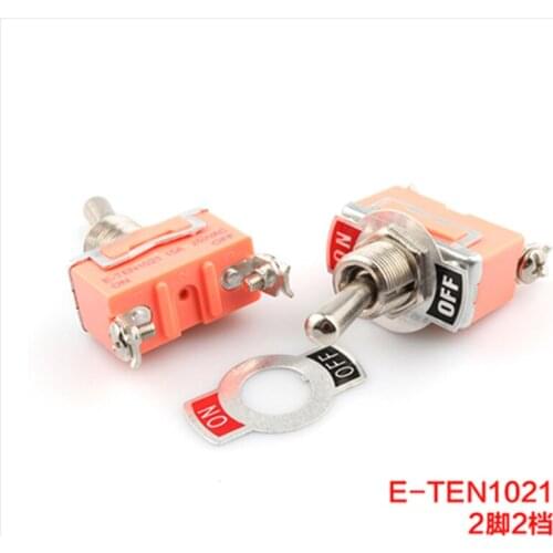 Free shipping 2PCS E-TEN1021 toggle switch rocker switch shaking his head 2 feet 2 files 15A / 250V