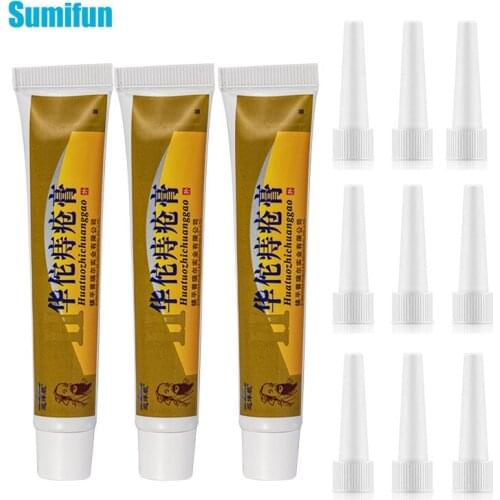 3Pcs Internal External Mixed Hemorrhoid Ointment Anal Fissure Treatment Antibacterial Cream Body Pain Relief Herbs Plaster D1938