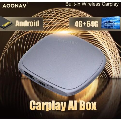 Applepie Mini Wireless CarPlay Ai Box Android 9 Qualcomm 4+64G Plug and Play Youtube Netfix For Apple Carplay Auto Tv Box