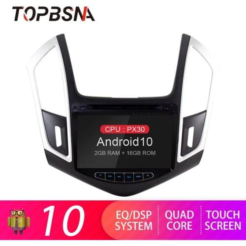 TOPBSNA Android 10 Car DVD Player For Chevrolet Cruze 2015-2018 WIFI Multimedia GPS Navigation 2 Din Car radio tape recorder RDS