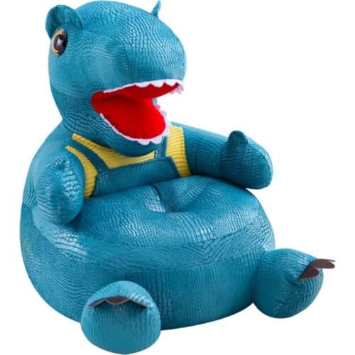 Baby Kid Sofa Cartoon Animal Dinosaur Seat Plush PP Cotton Children Chair Pouf Puff Skin Toddler Children Infant Learning To Sit