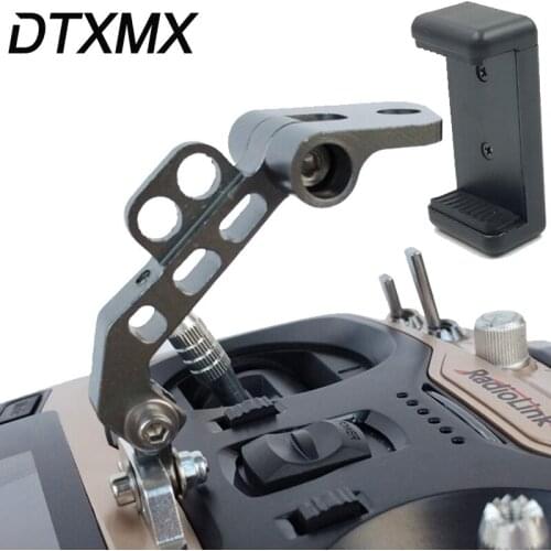 DTXMX RC Model Aerial CNC Aluminum Alloy FPV Monitor Phone Mount Bracket Screen clip for Transmitters