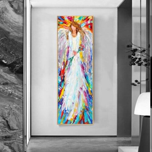 2022 Gift Abstract Girl Diamond Paintings 5d Pictures New Wall Art Big Size Angel for Living Room Home Decoration A1786