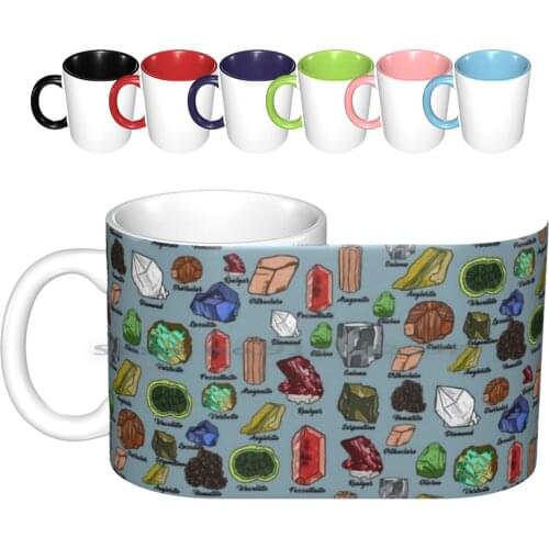 Minerals Ceramic Mugs Coffee Cups Milk Tea Mug Minerals Mineral Geology Rocks Serpentine Diamond Olivine Hematite Orthoclase