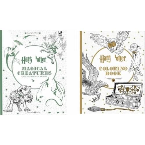 Harry Fantastic Magic & Fantastic Animals Coloring Book Adult Child Decompression Coloring Book Potter Graffiti Painting Boo