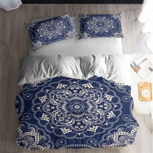 HELENGILI 3D Bedding Set Mandala Print Duvet cover set bedclothes with pillowcase bed set home Textiles