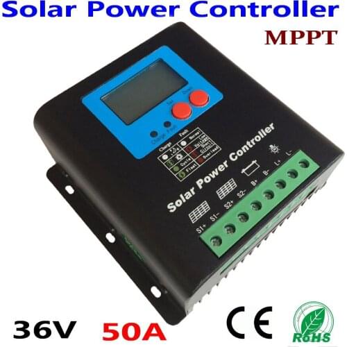 50A Solar MPPT Charge Controller 36V PV Panel Battery Regulator 50A Solar Controller for 1800W Solar Power System