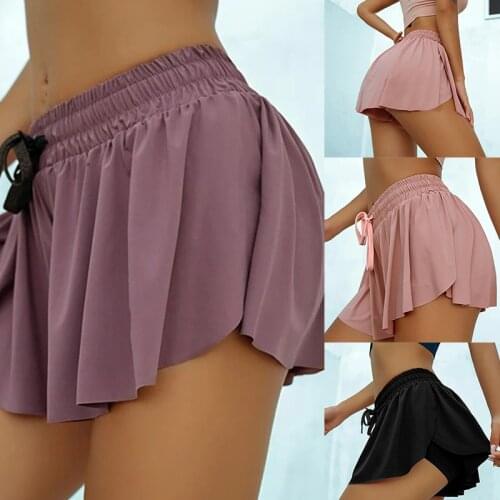 Summer Running Shorts Women 2 In 1 Marathon Quick Dry Shorts Gym Loose Sport Shorts Breathable Shorts