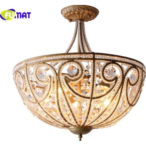 FUMAT American K9 Crystal Chandelier Lamp For Living Room Bed Room Brief Modern Nordic Lustre LED Crystal Chandelier Lightings
