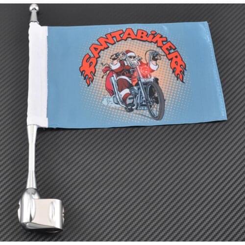 Motorcycle Aluminum Flag Pole Side Mount Luggage Rack Antenna Vertical For Honda Goldwing 1800 GL1800 2001 - 2011 02 03 04 05 06