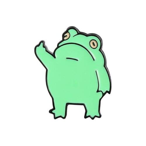 Cartoon Cool Animal Brooches Funny Frog Enamel Pins Bag Clothes Lapel Badge Cute Froggy Jewelry Gift for Friends Kids Trinket