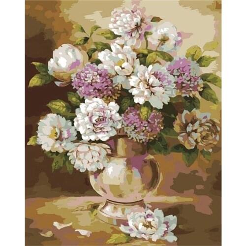Flowers Adult Child DIY Embroidery Cross Stitch 11CT Kits Craft Needlework Set Cotton Thread Printed Canvas Home Sale