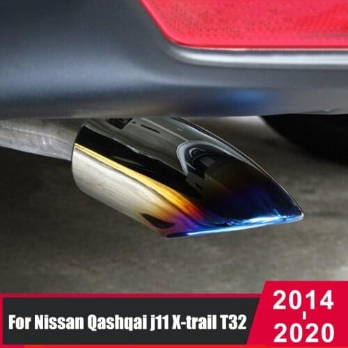 For Nissan X-trail X trail t32 2014-2020 Stainless steel Car Exhaust Muffler Tip Round Pipe Throat Exhaust System Accessories