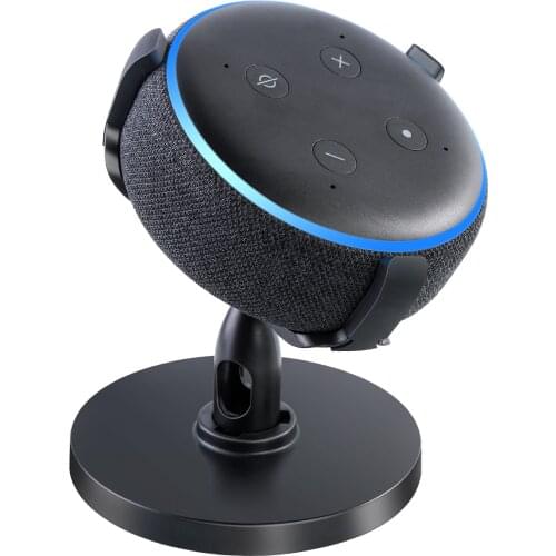 SOONHUA 360 Degree Speaker Rotation Table Holder Adjustable Stand Bracket Mount For Echo Dot 3rd Generation Speaker Stand