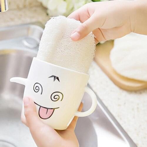 New Natural Loofah Sponge Gourd Eco Friendly Creative Cleaning Cloth Brush Kitchen Office Bathroom Cleaning with Non-stick Oil