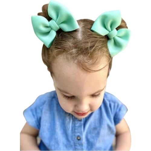 2020 New Kids Girls Hair Clips Large Bowknot Hairclips Children Girl Big Tiaras Popular Kids Hair Bows Hairpins Hair Accessories