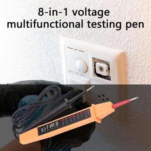 New 8-in-1 Polar Current Detector For Car Voltage Test Pen Electrical Instrument Multifunctional Electric Tester