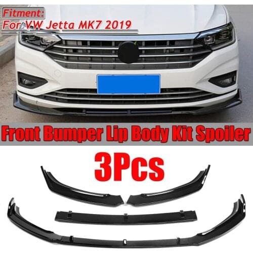 New 3Piece Car Front Bumper Splitter Lip Spoiler Deflector Diffuser Guard Protector For Volkswagen For VW For Jetta 7 MK7 2019