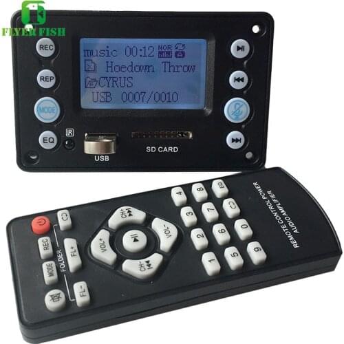Bluetooth 4.2 MP3 LCD Display Module Decoder Board Audio Receiver APE FLAC WMA WAV Decoding Voice Recorder USB 32G Support FM