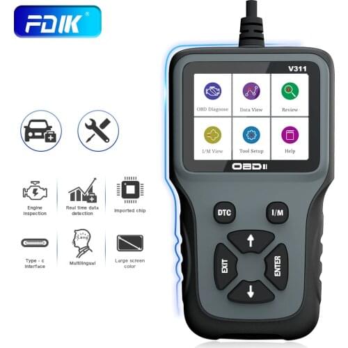 FDIK Obd2 Scanner V311 Code Reader Car Diagnostics Tool Check Engine Light Testing Herramientas PK ELM327