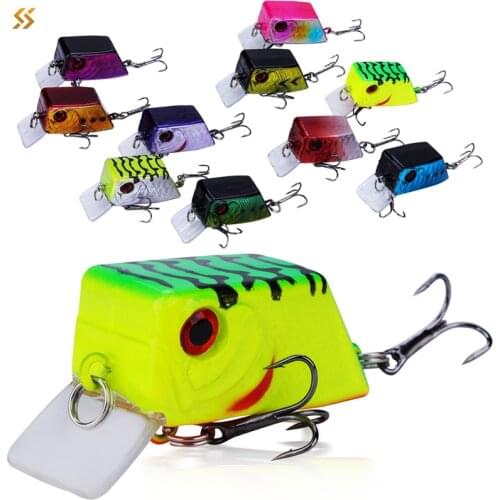 Sougayilang 10Pcs Top Quality Life-like Fishing Lures Hard Crank Bait Treble Hook Swim Bait Artificial Bait Fishing Bait Pesca