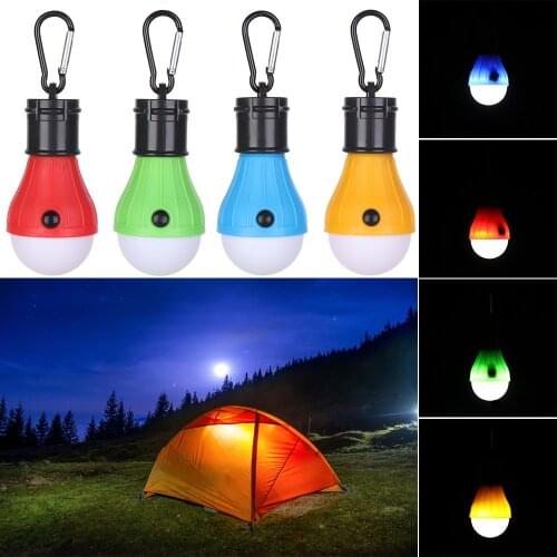 LED Bulb Light 3 Mode Hook Tent Lamp Portable Handy Tent Light Outdoor Camping Hiking Hunting Emergency Energy Saving Lighting