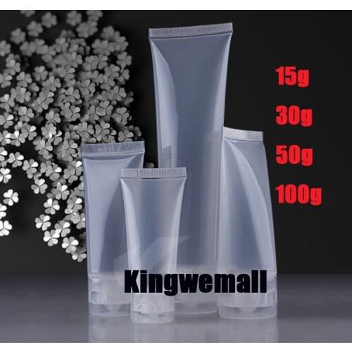 300Pcs/Lot Sample Tube, 100ML Plastic Tube Container, 100g Empty Hand Cream Tubes, Clear Bright Smooth Tube Containers