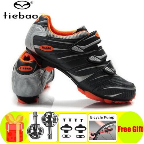 Tiebao Cycling Shoes Sapatilha Ciclismo Mtb Mountain Bike Spd Pedal s Professional Men Mountain Bike Bicycle Sport Bicicleta
