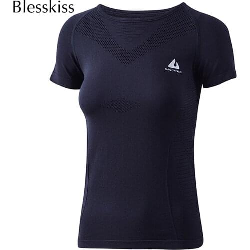 Thumb Hole Seamless T Shirt Women Summer Fitness Sport Top Short Sleeve Slim Fit Running Training Workout Blouse Gym Yoga Shirt