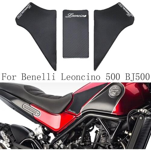 Motorcycle Tank Pad Protector Sticker Decal Gas Fuel Knee Grip Traction Side For Benelli Leoncino 500 Leoncino500 BJ 500 BJ500