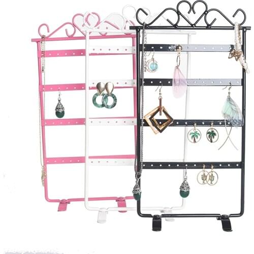 1 Pcs Metal Earring Rack Holder Ear Studs Stand Shelf Wall Frame Earring Storage Jewelry Organizer 16.5*31cm