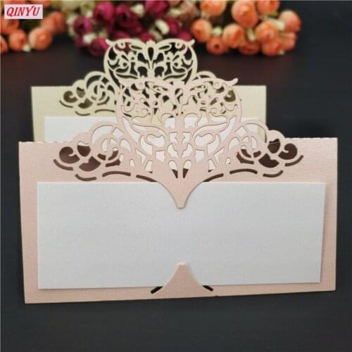 10pcs Wedding Party Table Name Place Cards Favor Decor heart Laser Cut Design Paper Cards Wedding Decorations 9zSH871-10