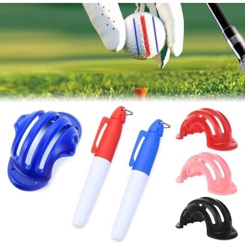 Golf Ball Triple Track 3 Line Marker Pen and Putting Positioning Aids Stencil Set ERC Chrome Soft Odyssey Ball Line Maker Tool